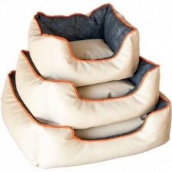 Cama para Perro Poli-Piel Beige