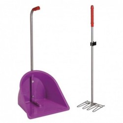 Recogedor Plastico de Estiercol con Rastrillo